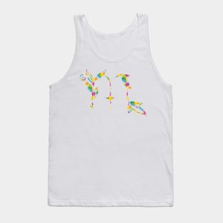 Floral Scorpio Colorful spray Tank Top